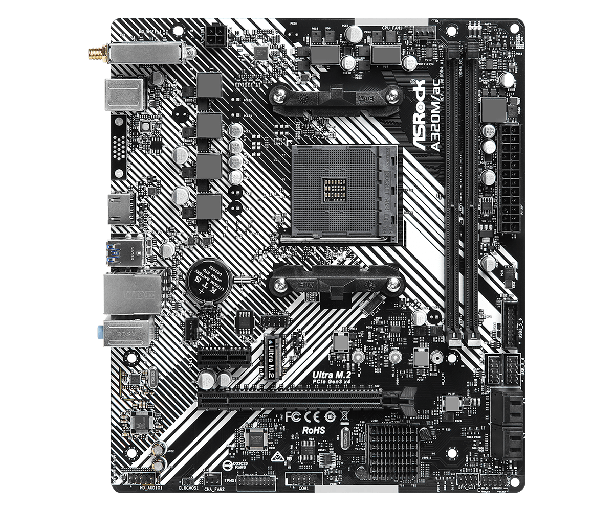 ASRock A320M/ac Motherboard