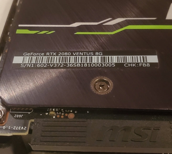 MSI GeForce RTX 2080 VENTUS OC