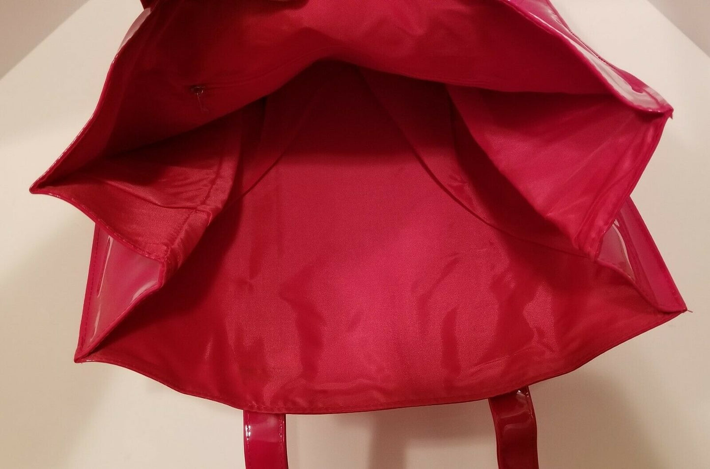 Twelve NYC Glossy Black Patent Faux Leather Tote Shopper Gift Bag/Purse - Rekes Sales