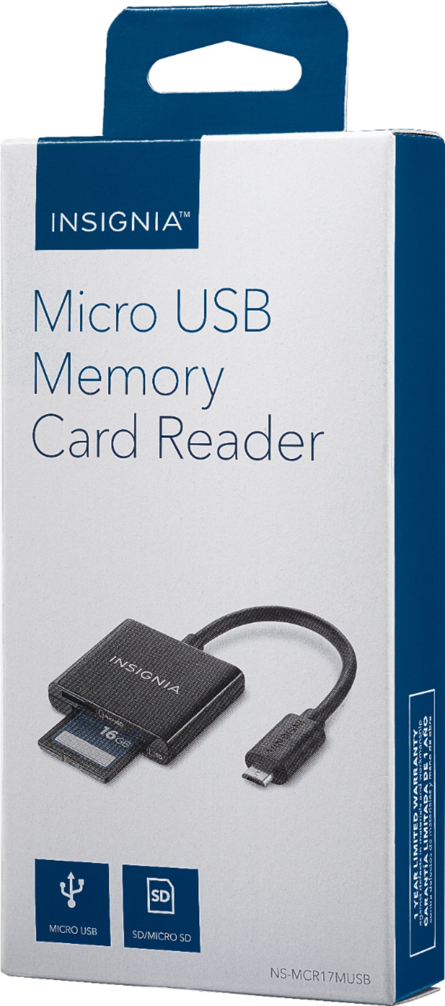 Insignia - Micro USB Memory Card Reader - Black - Rekes Sales