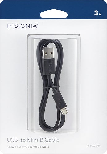 Insignia - 3' USB Type A-to-5-Pin Mini-B Cable - Rekes Sales