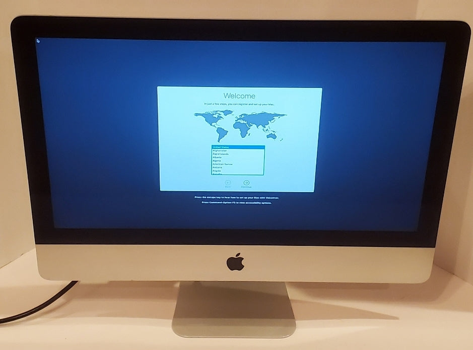 21.5" iMac ME086LL/A Intel Core i5 / 8GB Ram / 1TB HDD / OS Catalina