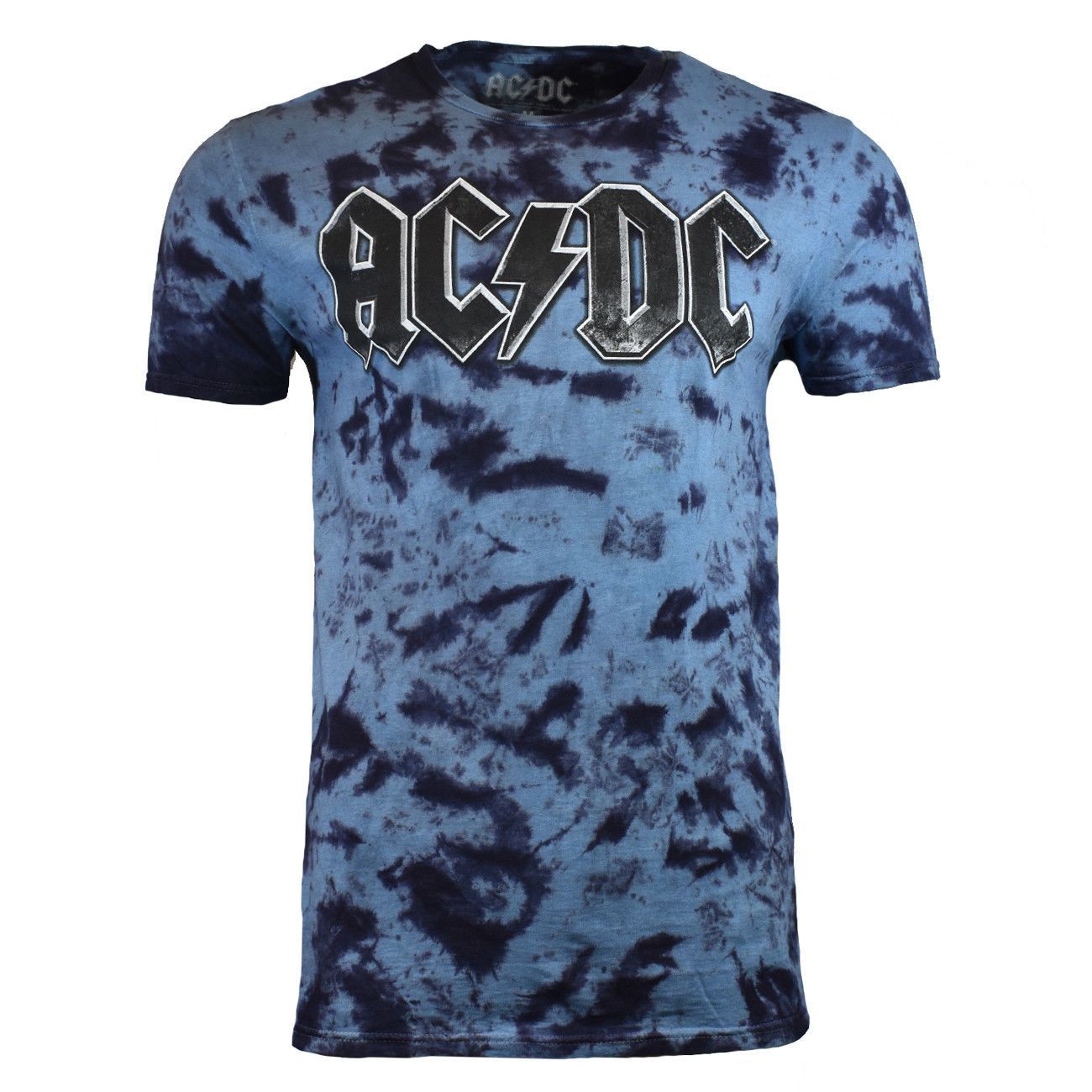 AC/DC Men's Logo Graphic Rock & Roll Tie Dye Band T-Shirt (Size M) - Rekes Sales