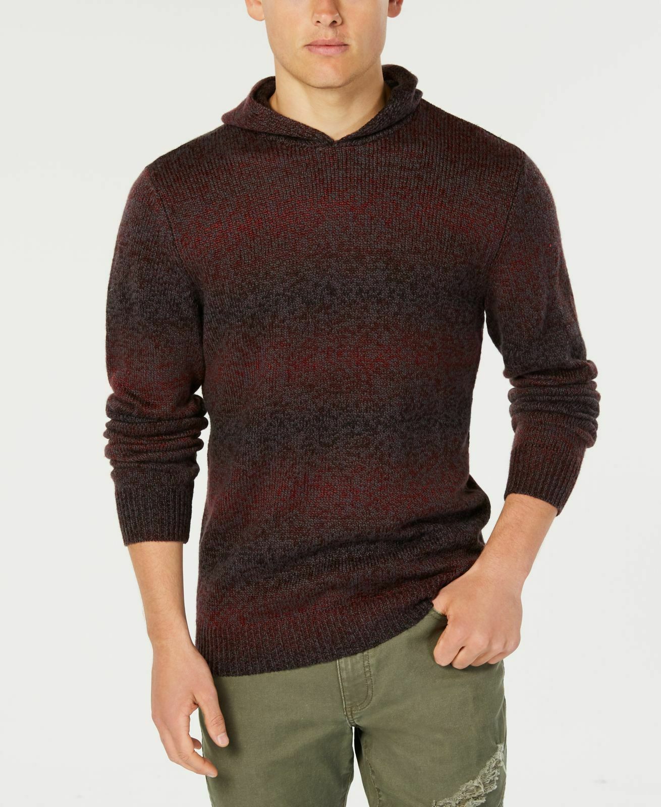 American Rag Men's Ombré-Stripe Hooded Sweater (Size S) - Rekes Sales