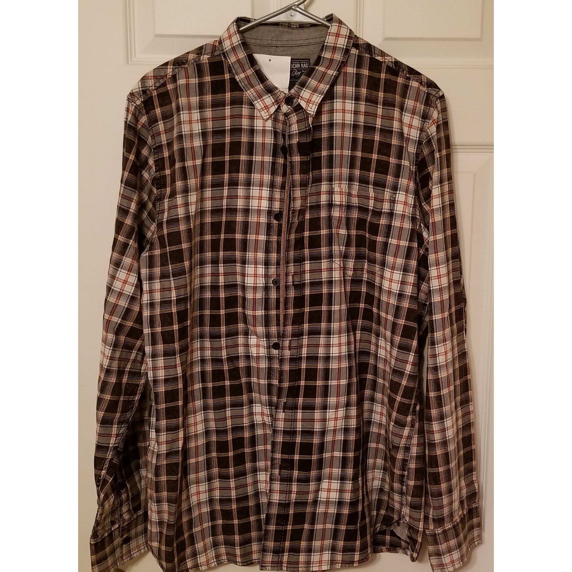 American Rag Men's Kendrick Flannel Shirt (Size L) - Rekes Sales