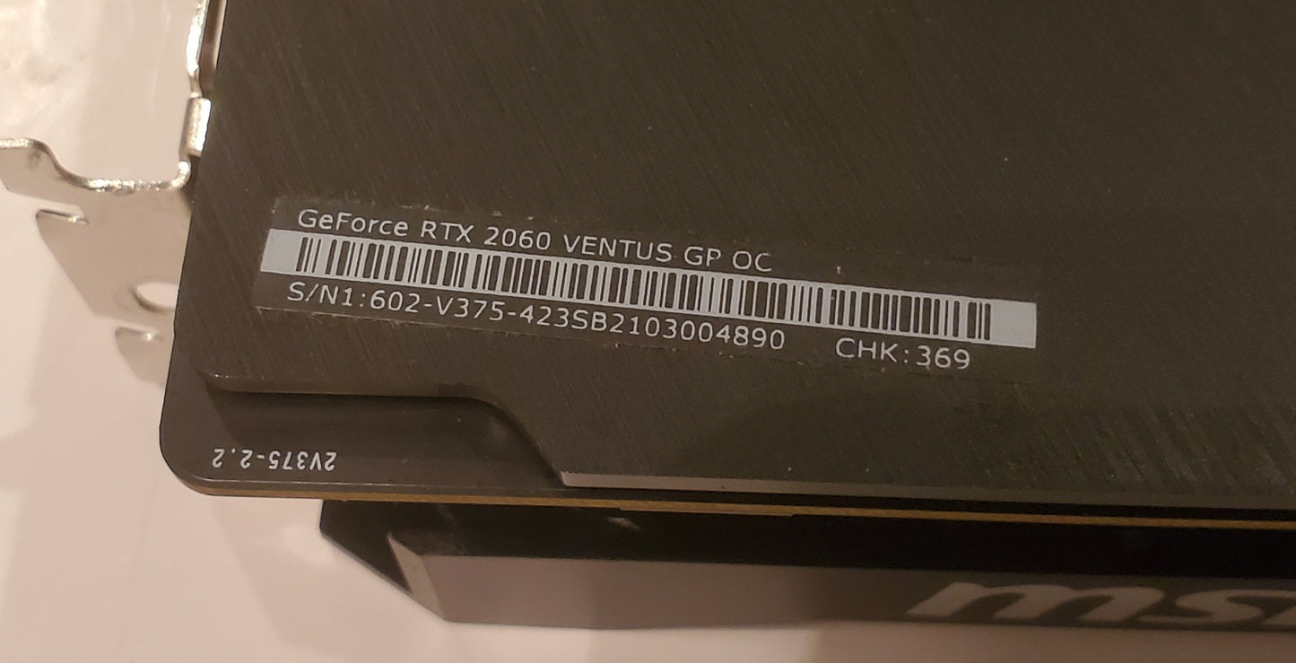 RTX 2060 VENTUS GP OC