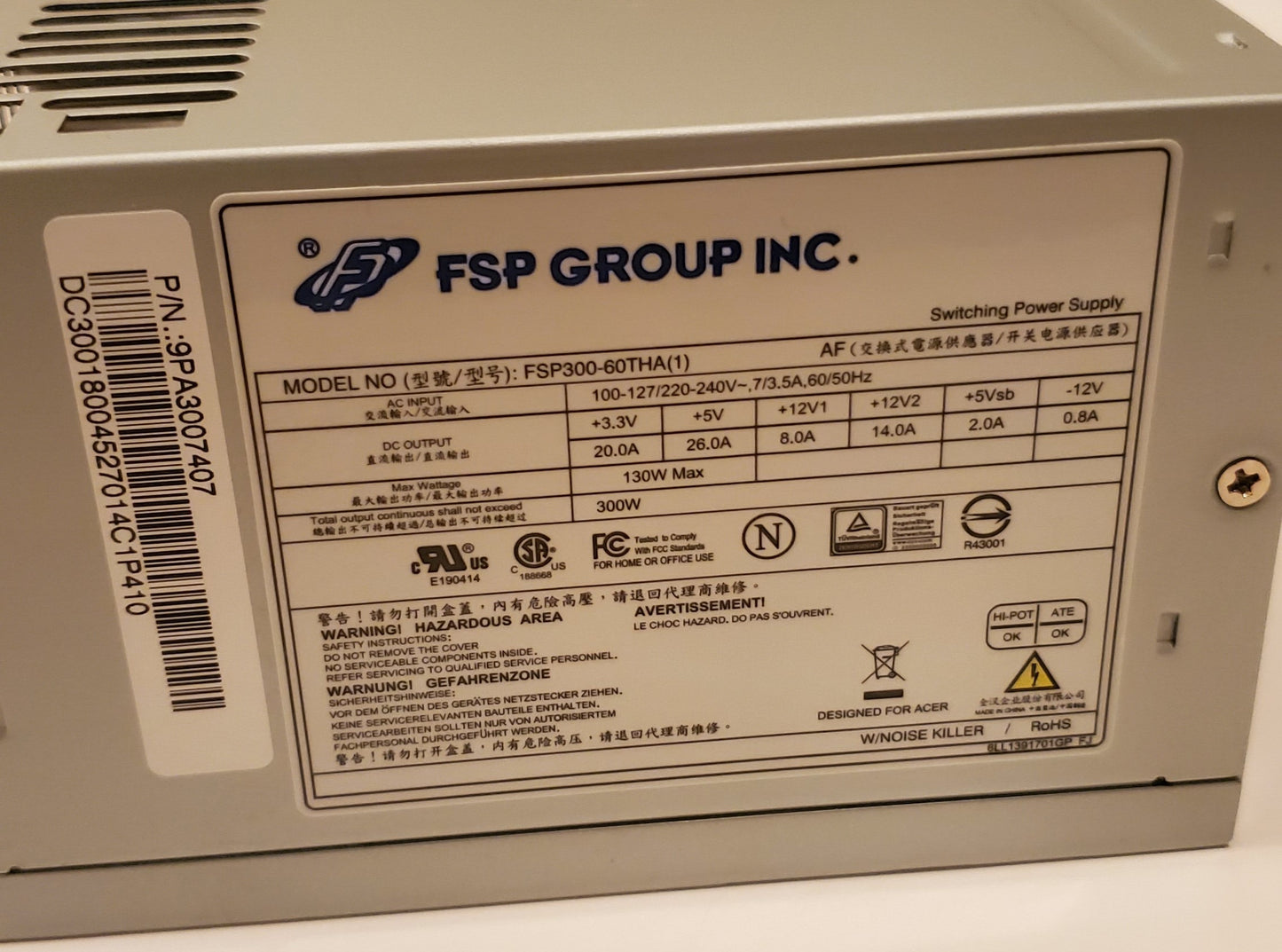 FSP Group FSP300-60THA 300W 300 Watt PSU