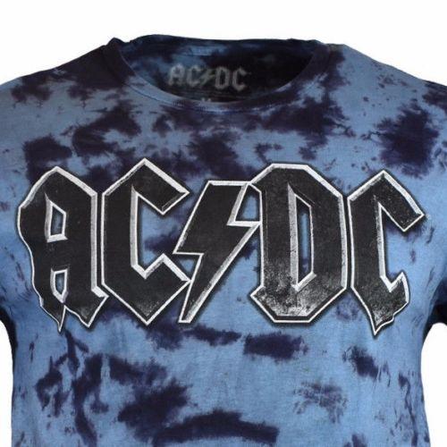 AC/DC Men's Logo Graphic Rock & Roll Tie Dye Band T-Shirt (Size M) - Rekes Sales