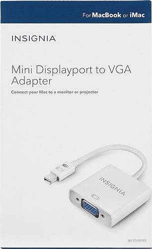 Insignia - Mini DisplayPort-to-VGA Adapter - White - Rekes Sales