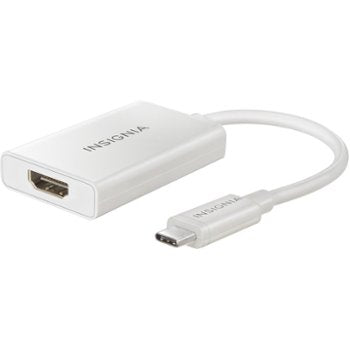 Insignia - USB Type-C-to- 4K HDMI Adapter - White