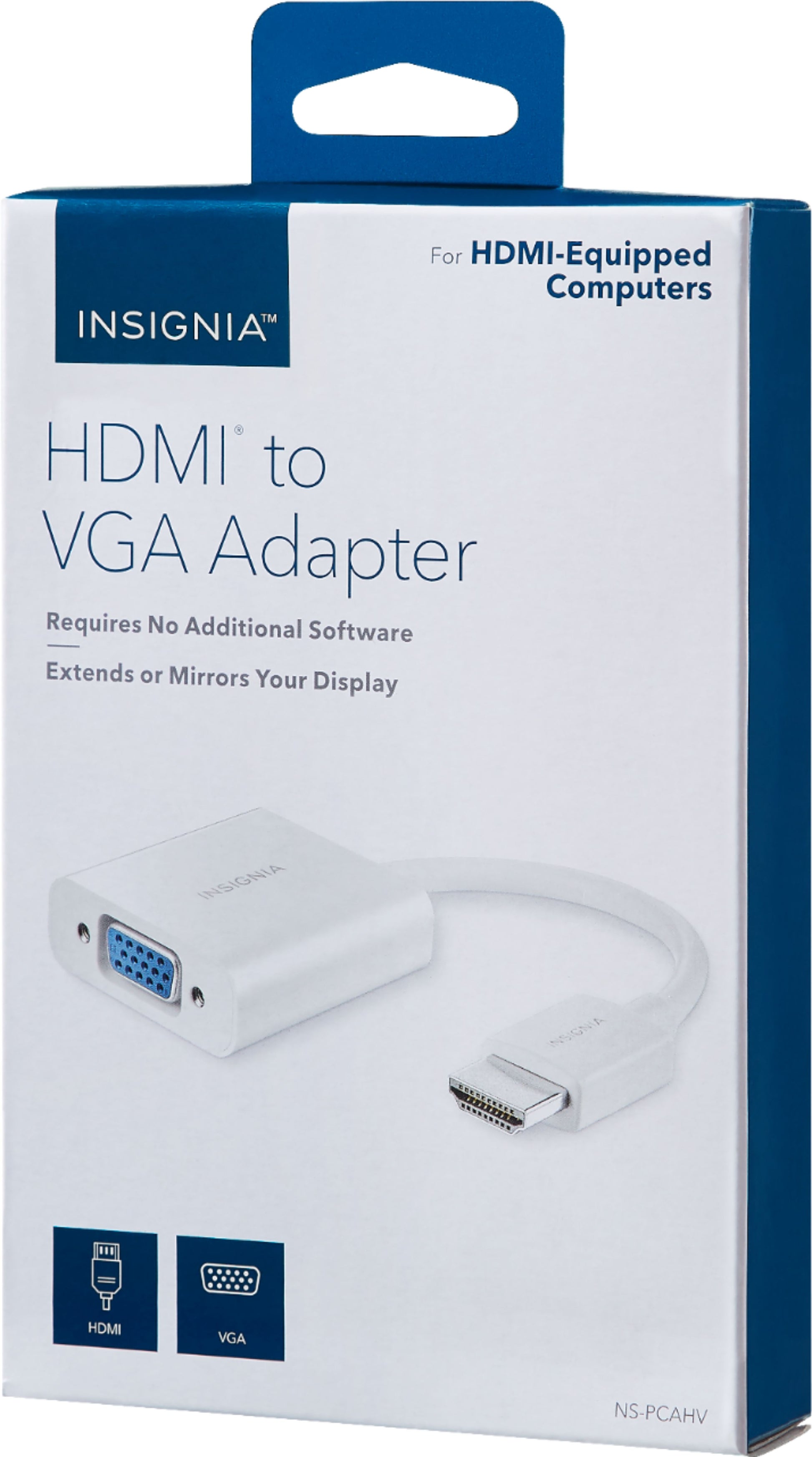 Insignia - HDMI to VGA Adapter - White - Rekes Sales