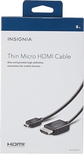 Insignia - 8' HDMI-to-Micro HDMI Cable - Black - Rekes Sales