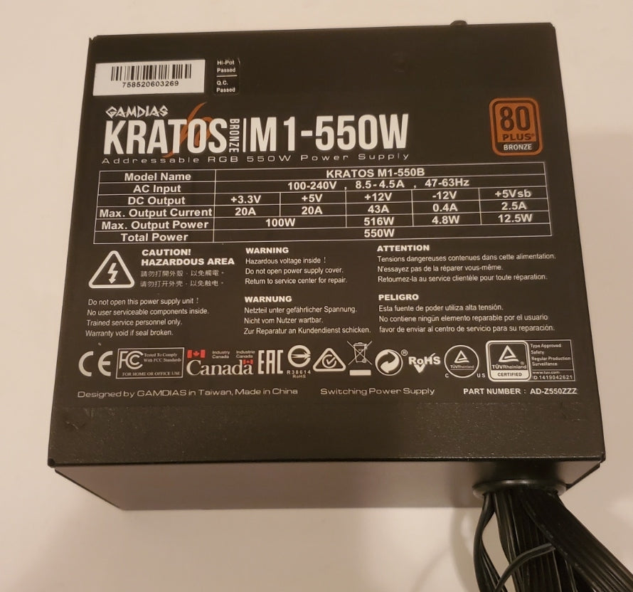 Kratos RGB 550W PSU