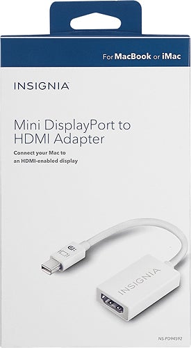Insignia - Mini DisplayPort-to-HDMI Adapter - White - Rekes Sales