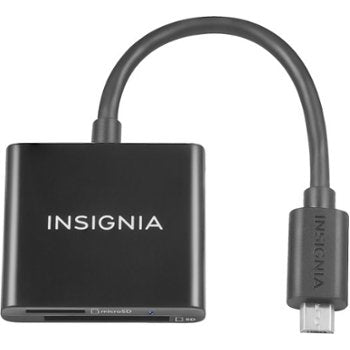 Insignia - Micro USB Memory Card Reader - Black