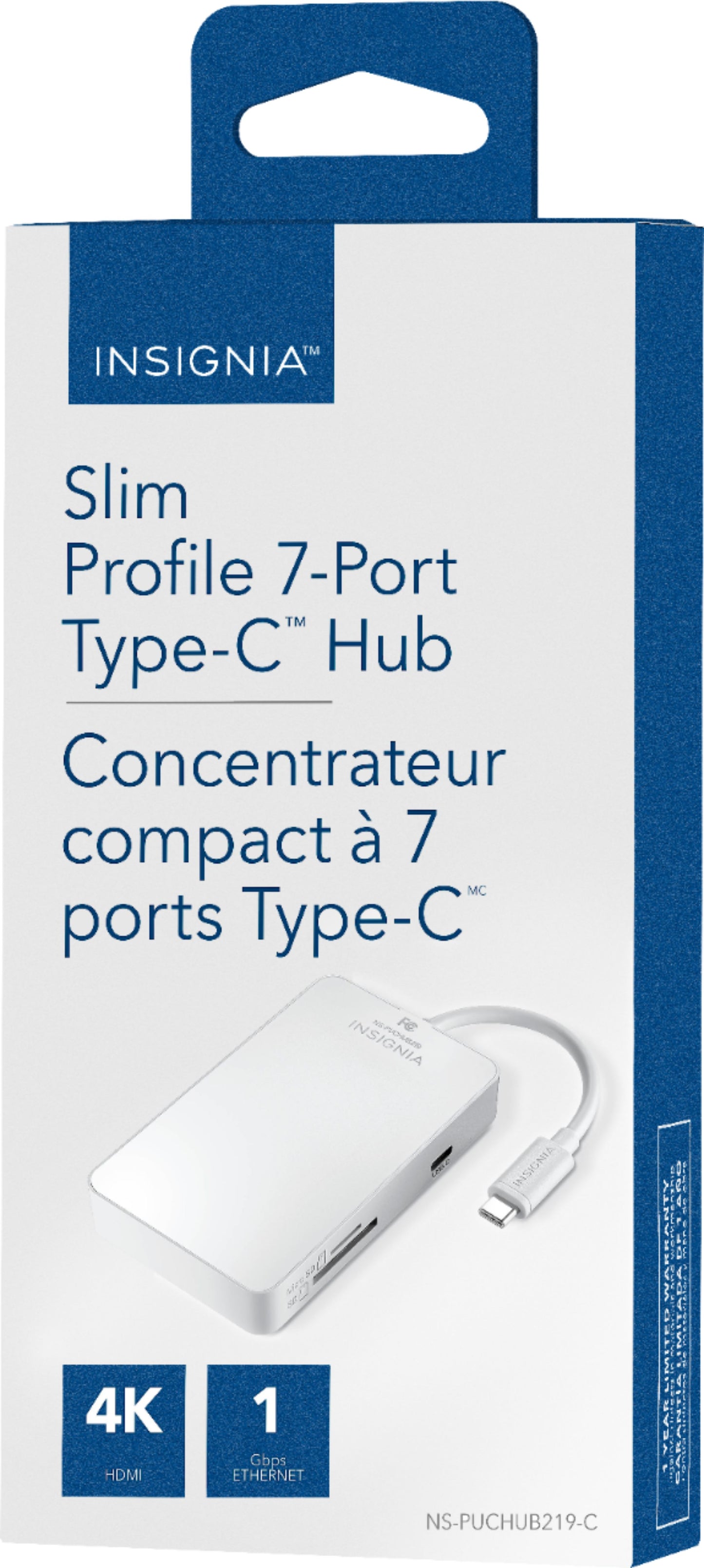 Insignia - 7-Port Type-C Hub with Gigabit Ethernet Adapter - Rekes Sales