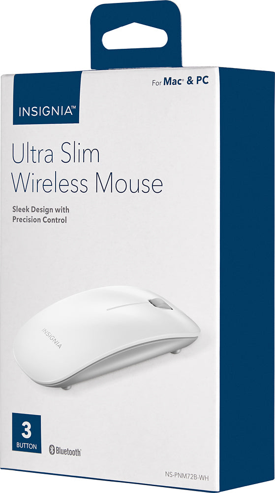 Insignia - Bluetooth Laser Mouse - Gray/White - Rekes Sales