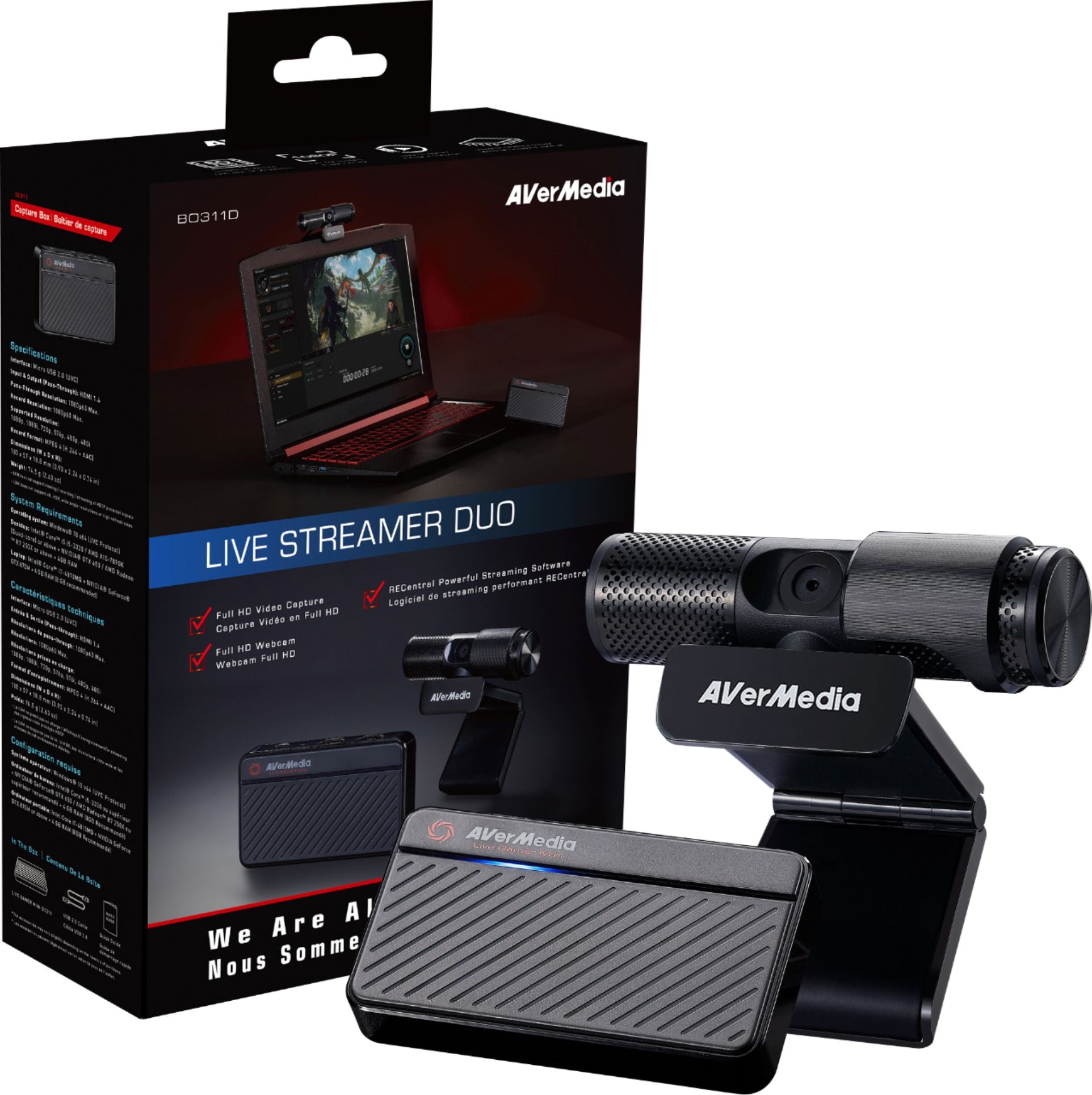 AVerMedia - Live Streamer DUO Webcam Bundle - Rekes Sales