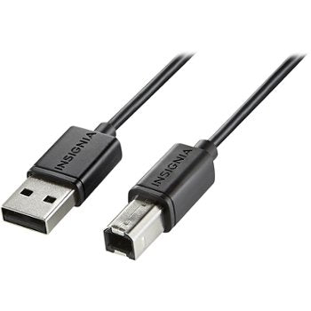 Insignia - 6' USB 2.0 A-Male-to-B-Male Cable - Black